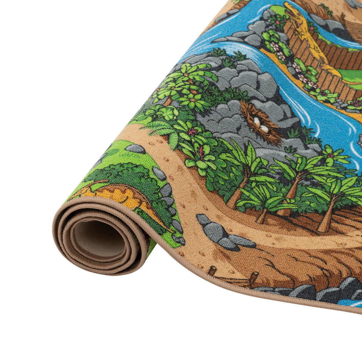 KINDER SPIEL STRASSENTEPPICH - Türkis, Textil (160/240cm) - Snapstyle