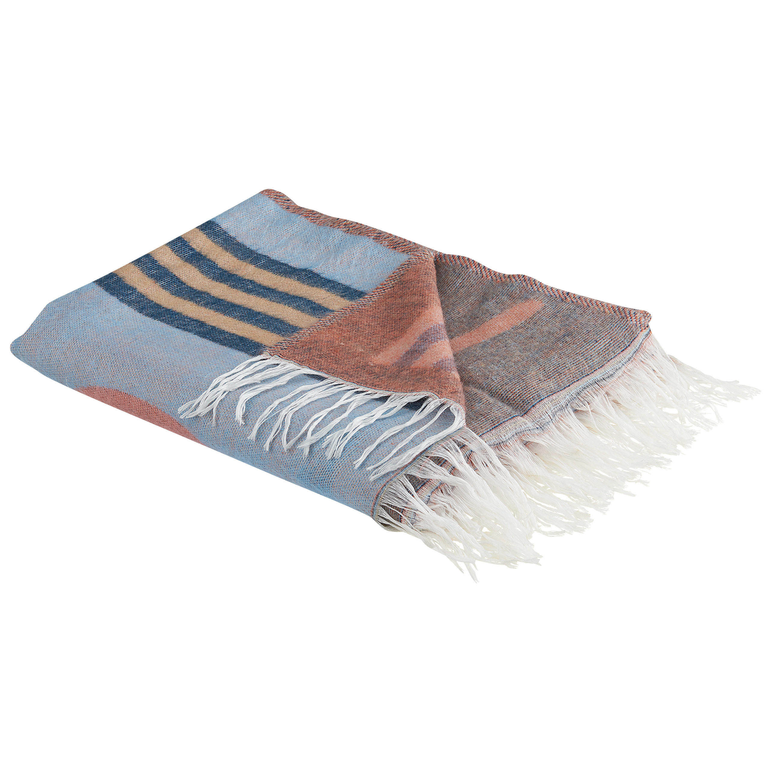 DECKE Hellrot Resha 130/170 cm - Hellrot, Textil (130/170cm) - Beliani