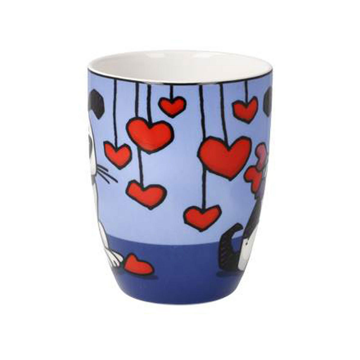 KÜNSTLERTASSE Ed Heck - Love Dog, Fine Bone China - Multicolor, Keramik (0.4L) - Goebel