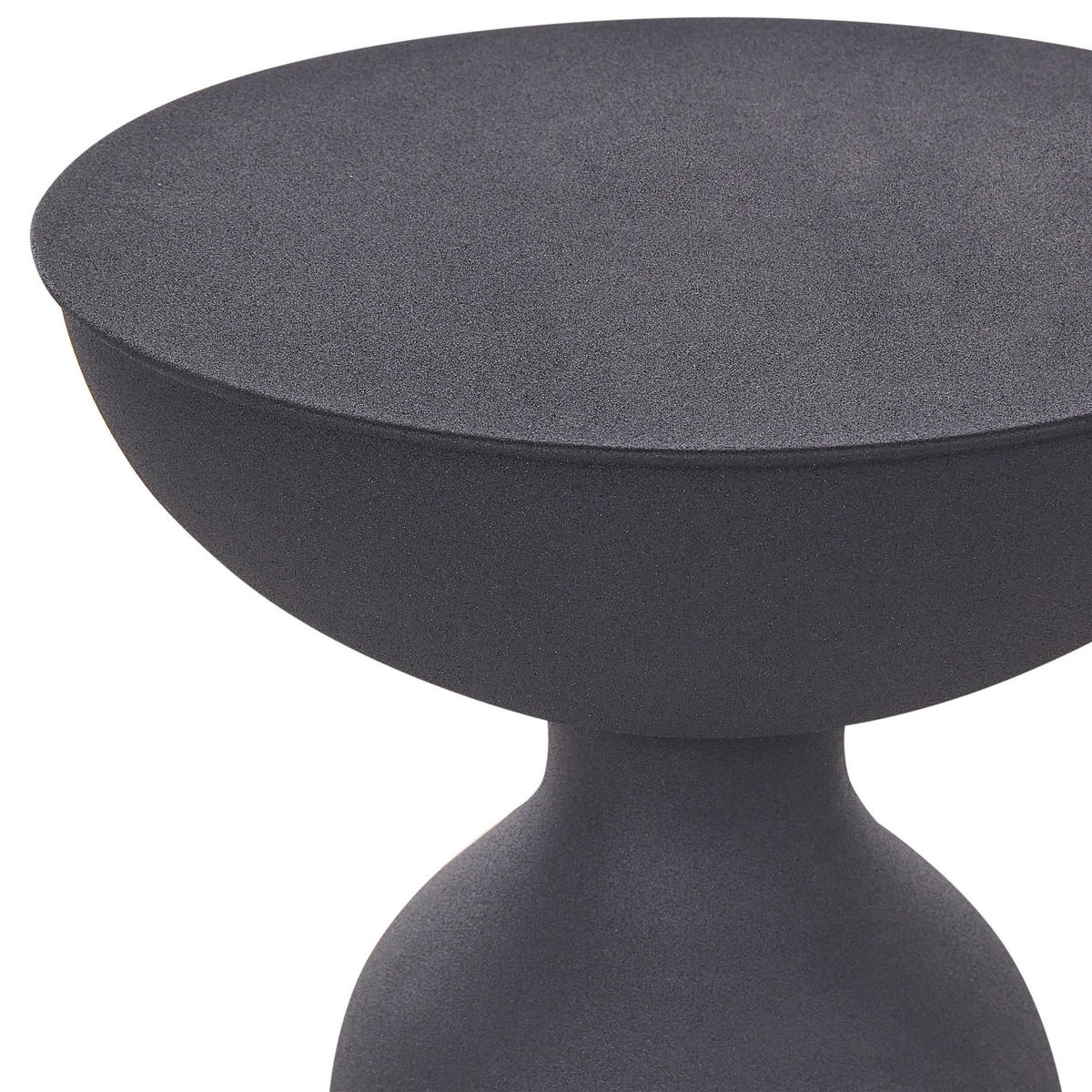 BEISTELLTISCH Metall schwarz rund 36 cm Cota - Schwarz, Metall (36/36/56cm) - Beliani