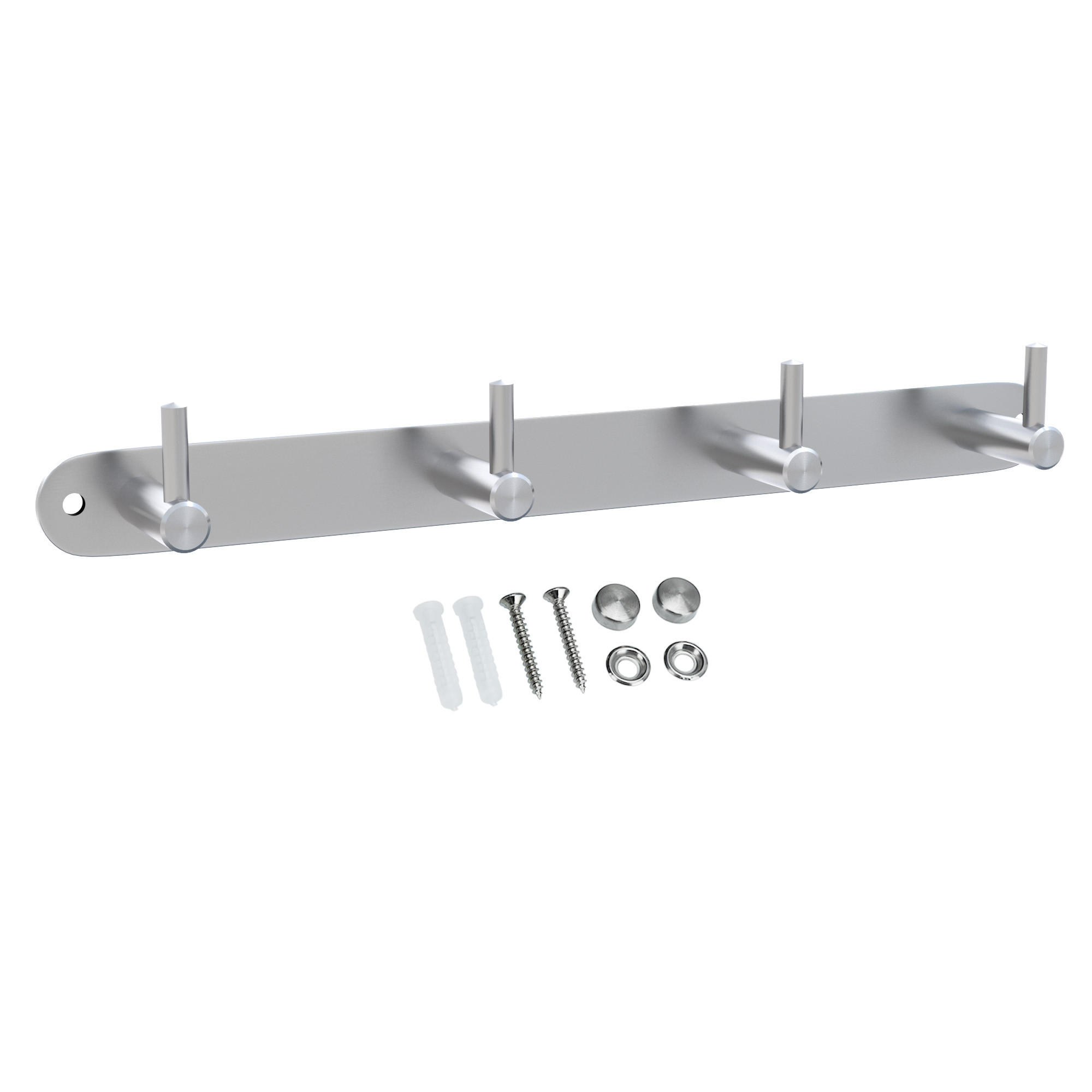 HAKENLEISTE 30/4.2/4.2 cm - Silberfarben, Metall (4.2/4.2/30cm) - Intirilife