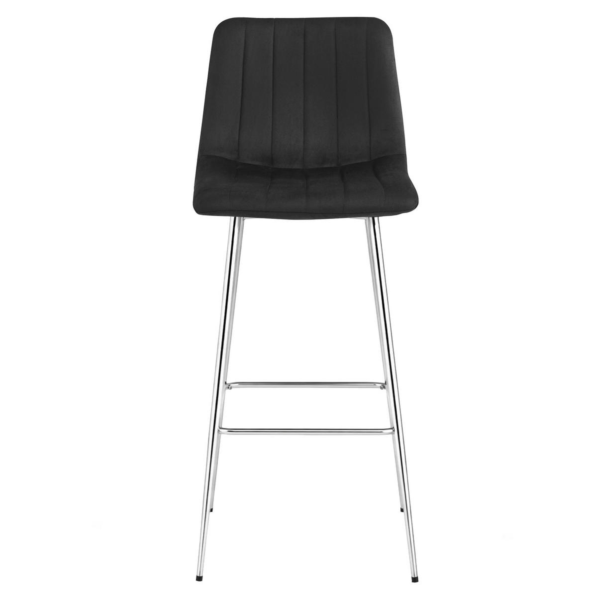 BARHOCKER Schwarz 43x49 cm POZZA Ergonomisches Sitzkissen - Schwarz, Metall (43/56/49cm)