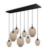 HÄNGELEUCHTE Echos 8-flammig Klar Ø 18/25cm - Klar/Schwarz, Glas (18/18/20cm) - s.luce