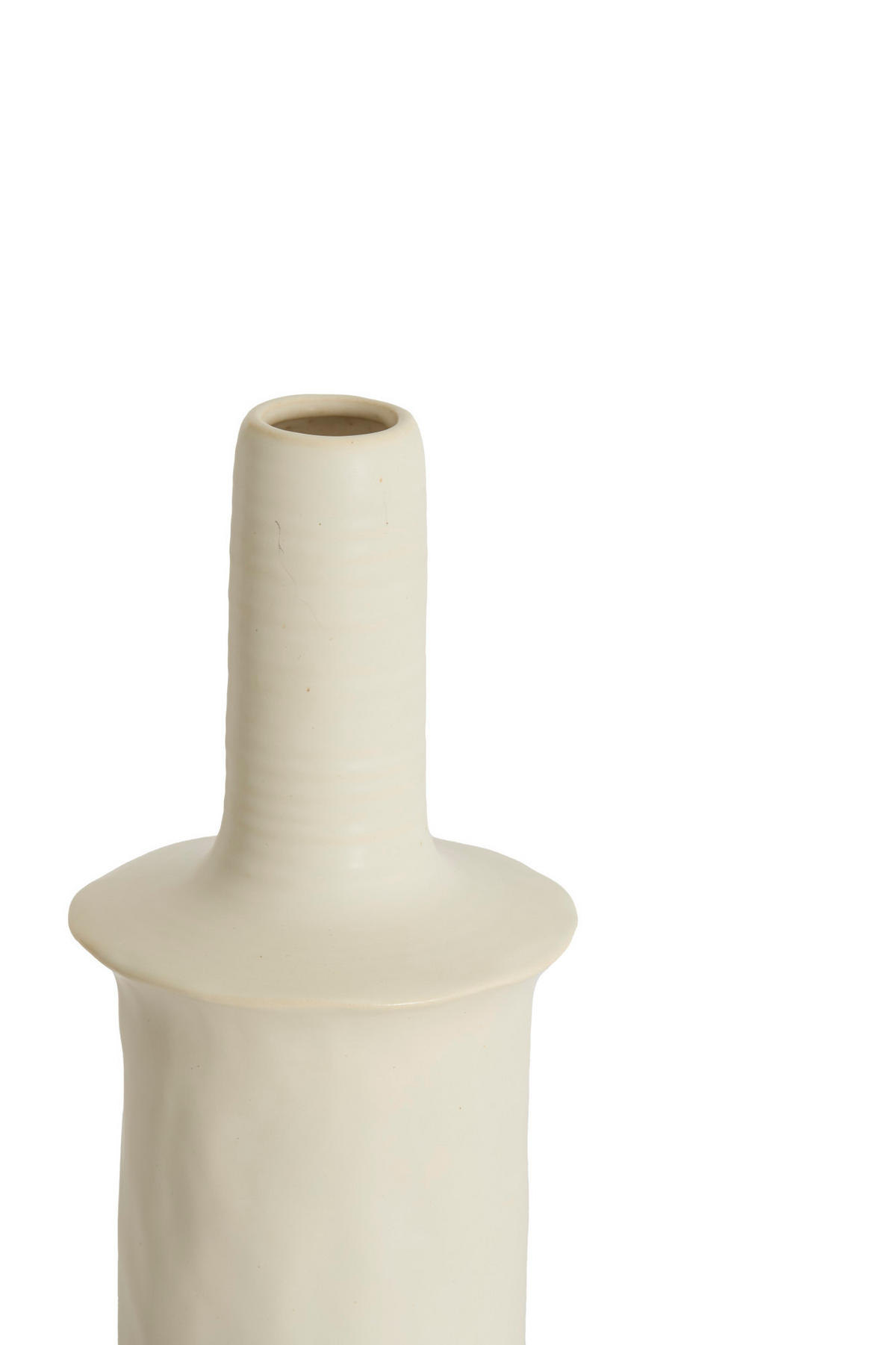 VASE Sennes Weiß Ø17,5/48,5 cm - Weiß, Keramik (48.5cm) - Light & Living