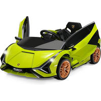 DETSKÉ auto Lamborghini 12V zelené - zelená, plast (64/41/108cm) - COSTWAY