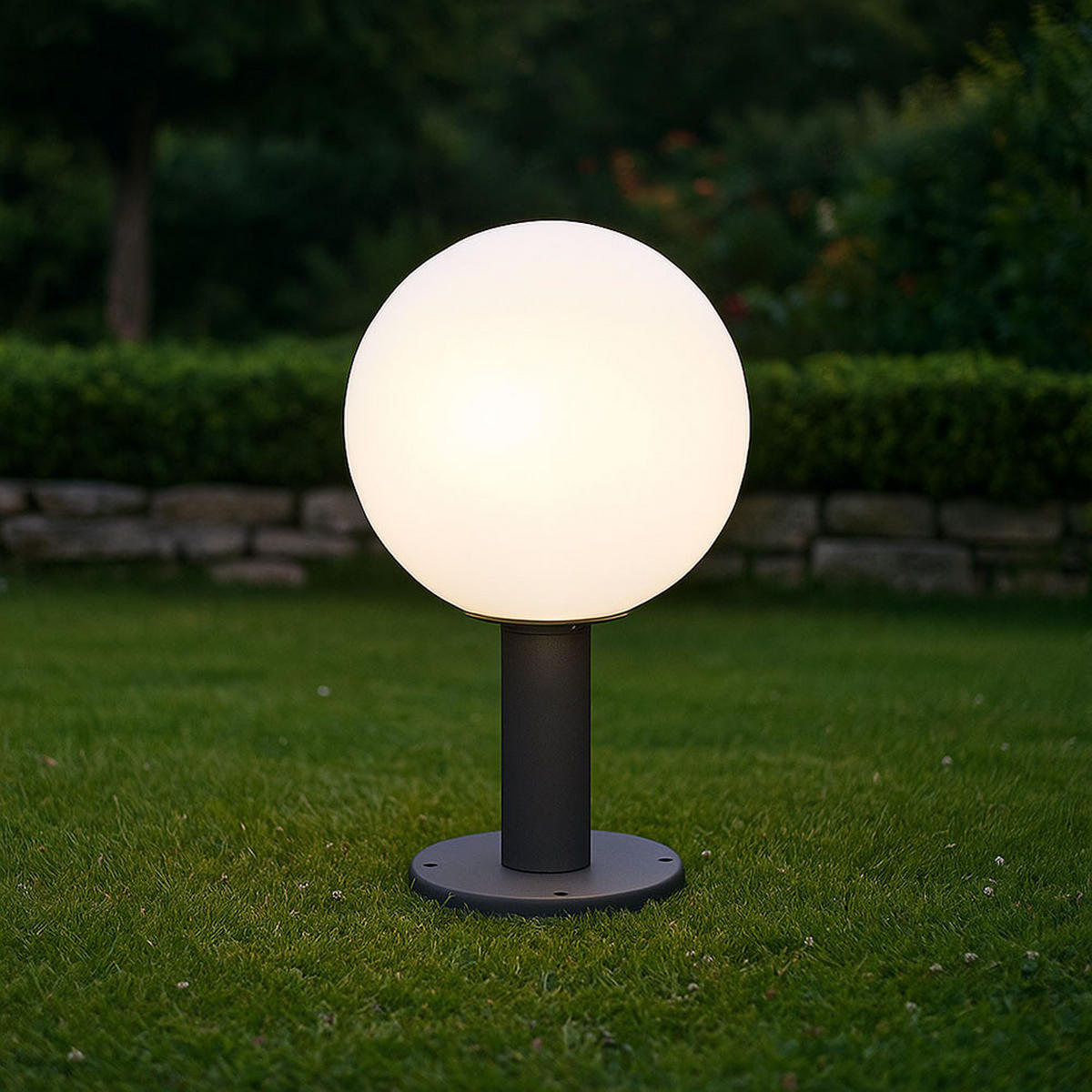 LED AUSSENLEUCHTE Aluminium Anthrazit - Anthrazit, Glas (25/25/38cm) - Globo Lighting