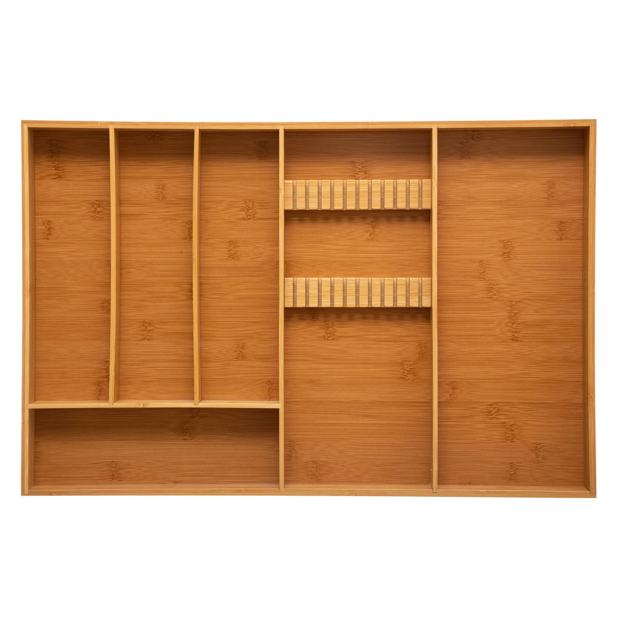 BESTECK-ORGANIZER für Schublade 58/38/5 cm - Beige, Naturmaterialen (38/5/58cm) - 5five Simply Smart