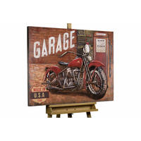 METALLBILD Rot 100/70 cm - Rot/Braun, Metall (6/70cm) - KUNSTLOFT