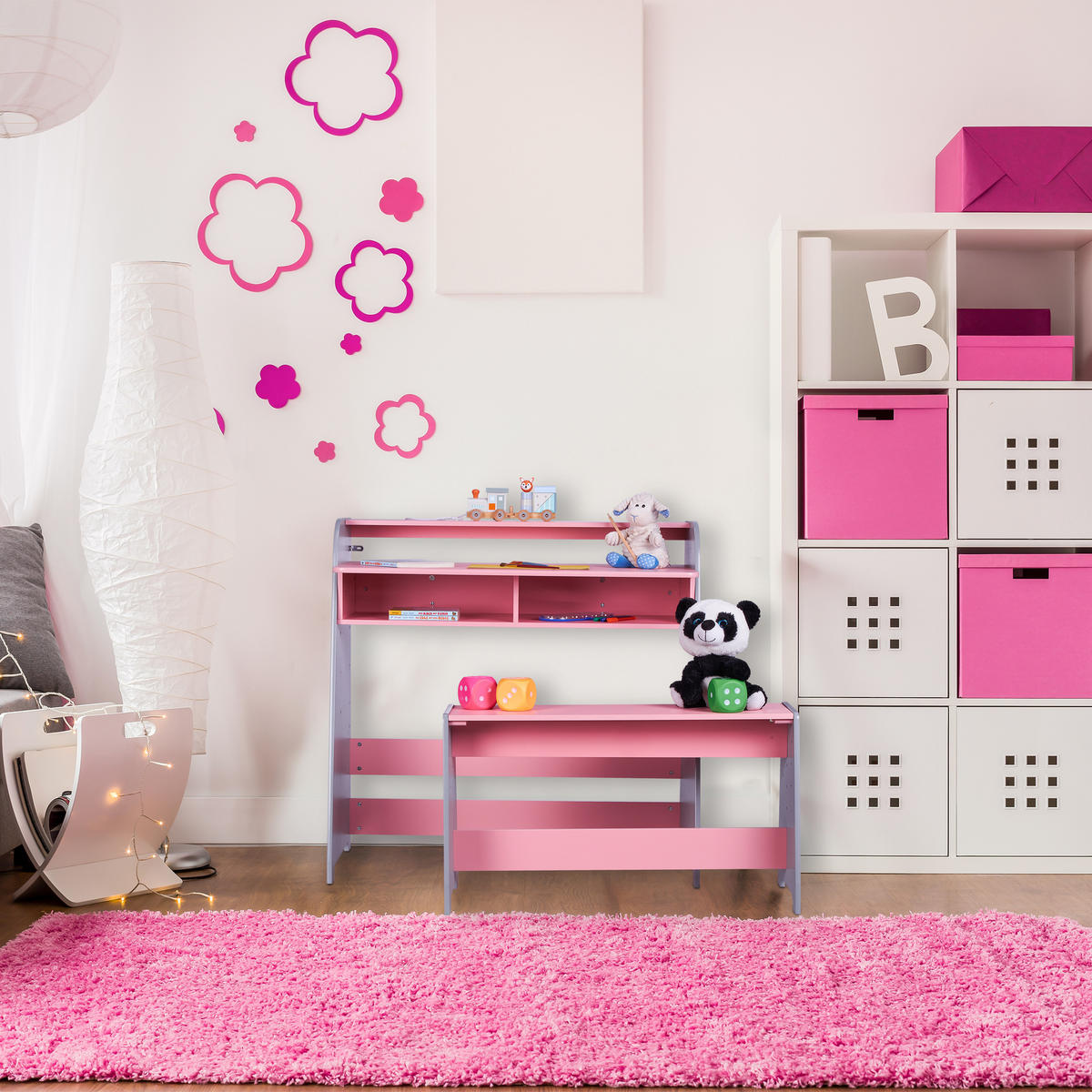 2-TLG.KINDERTISCH - Multicolor, Holzwerkstoff (90/88/48cm) - Relaxdays