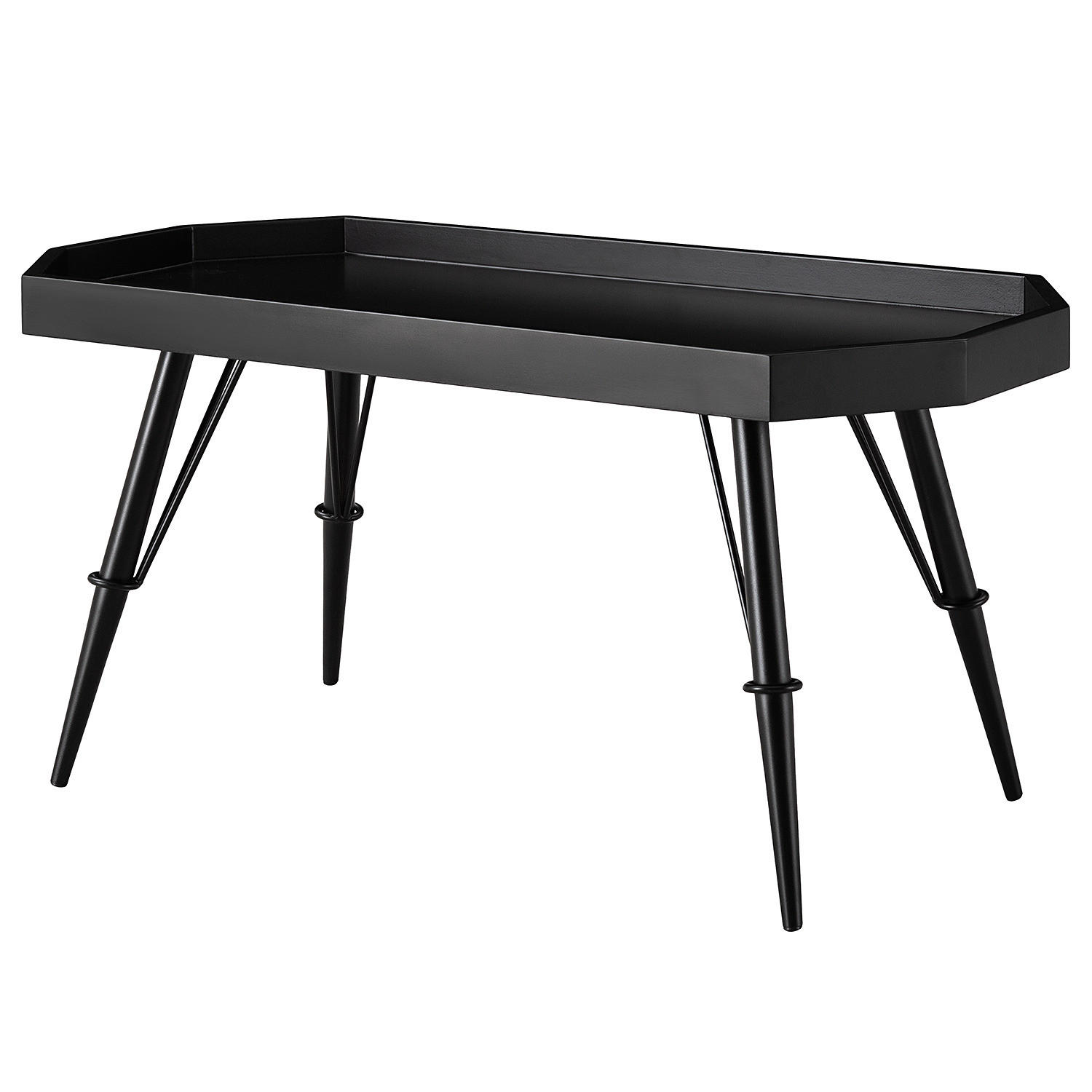 COUCHTISCH - Holzwerkstoff / Metall - Schwarz, Holzwerkstoff/Metall (50/100/50cm) - home24