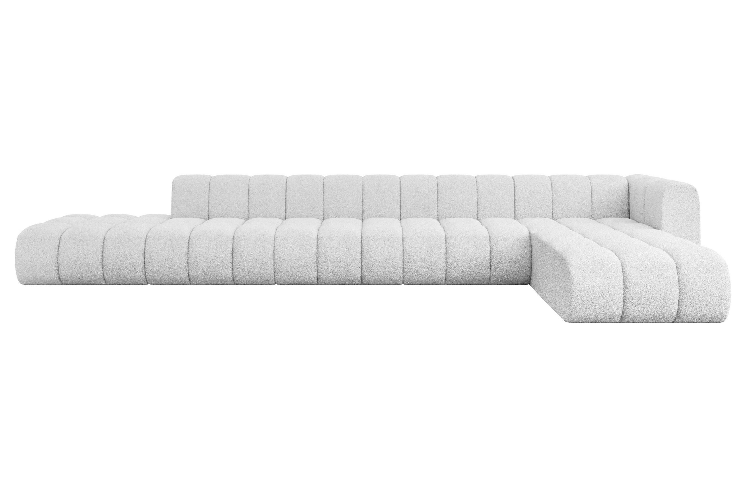 ECKSOFA modulares Sofa Zuvon-L3 - 478x177x70 cm Weiß - Weiß, Holzwerkstoff/Textil (478/177cm) - ALTDECOR