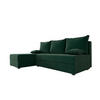 ECKSOFA HEWLET L Itaka 10 Links mit Schlaffunktion - Dunkelgrün, Textil (200/140cm) - Bedante