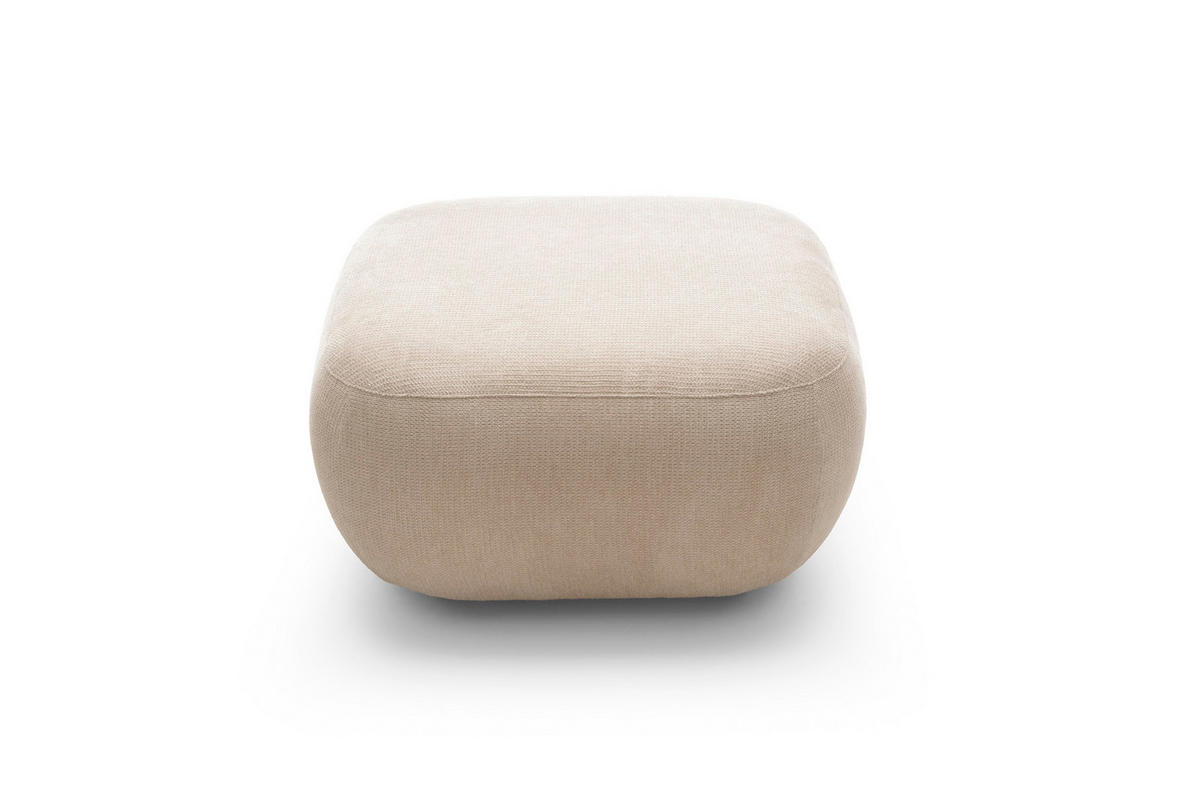 POLSTERHOCKER AMICO Modern Sitzhocker, Fußhocker Beige - Beige, Holzwerkstoff/Kunststoff (75/39/75cm) - MASSENO