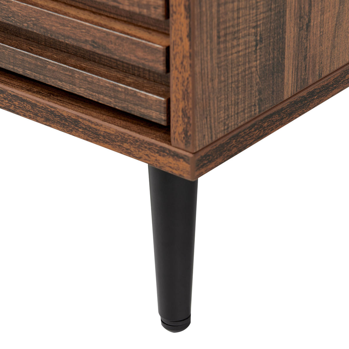 NACHTTISCH mit 2 Schubladen Dunkelbraun Keith - Braun, Holzwerkstoff (40/48/60cm) - Beliani