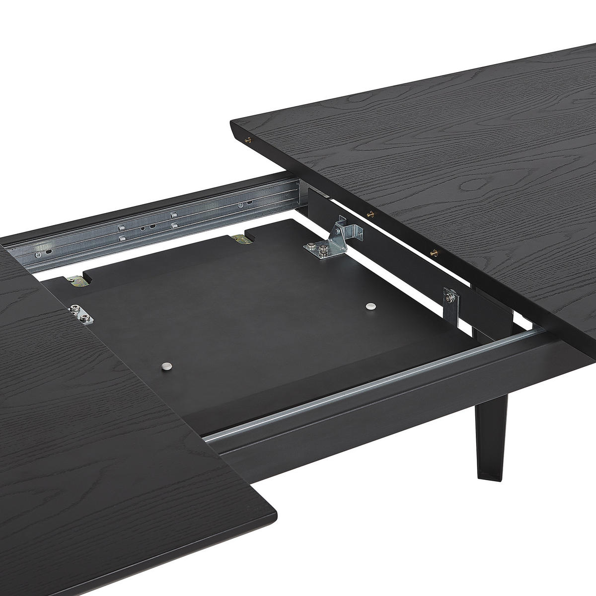 ESSTISCH 160-200/90/75 cm Schwarz Rechteckig Irvington - Schwarz, Holzwerkstoff (90/90/75cm) - Beliani