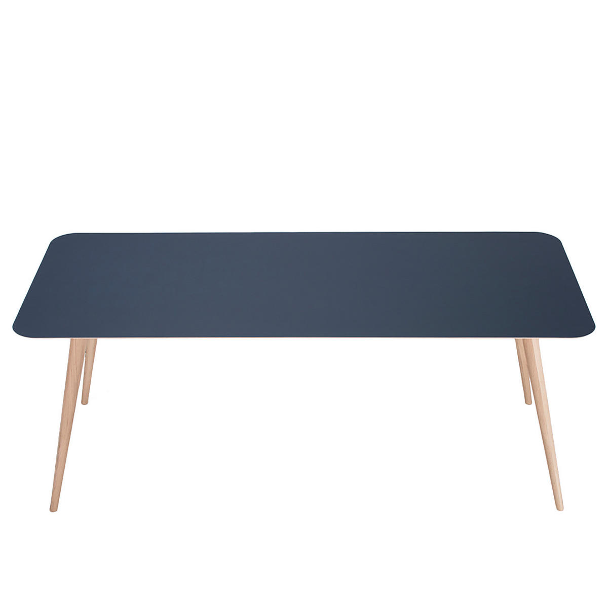 ESSTISCH - Eiche teilmassiv / Linoleum - Petrol/Eiche Artisan, Holzwerkstoff (90/200/75cm) - home24