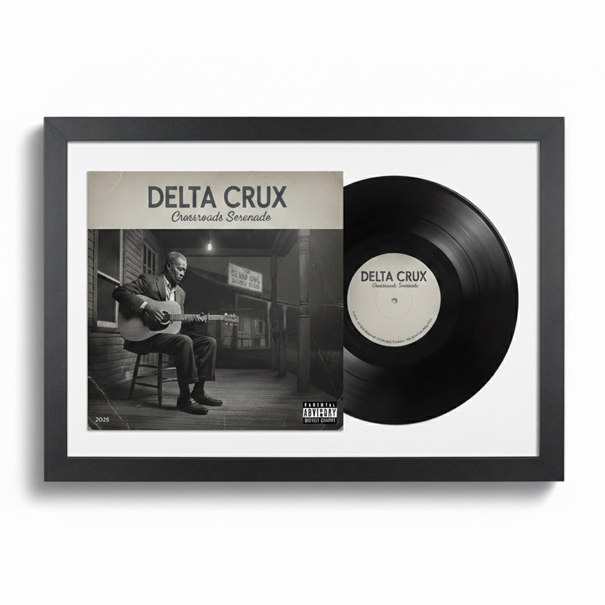 SCHALLPLATTEN RAHMEN 40/60 für Cover & Vinyl - Schwarz, Holz (60/40cm) - K-Möbel