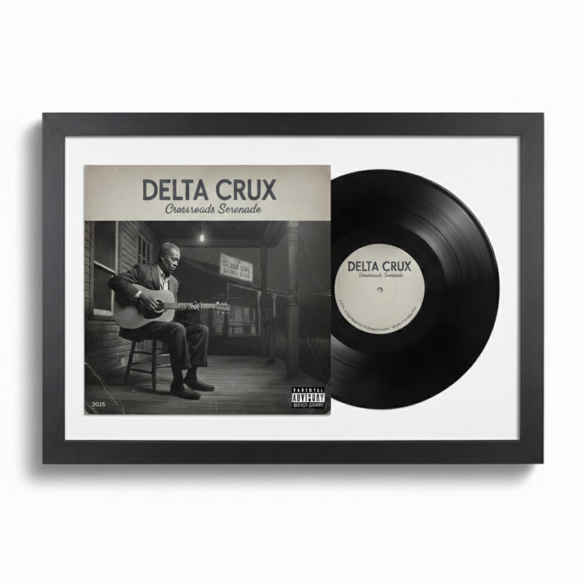 SCHALLPLATTEN RAHMEN 40/60 für Cover & Vinyl - Schwarz, Holz (60/40cm) - K-Möbel