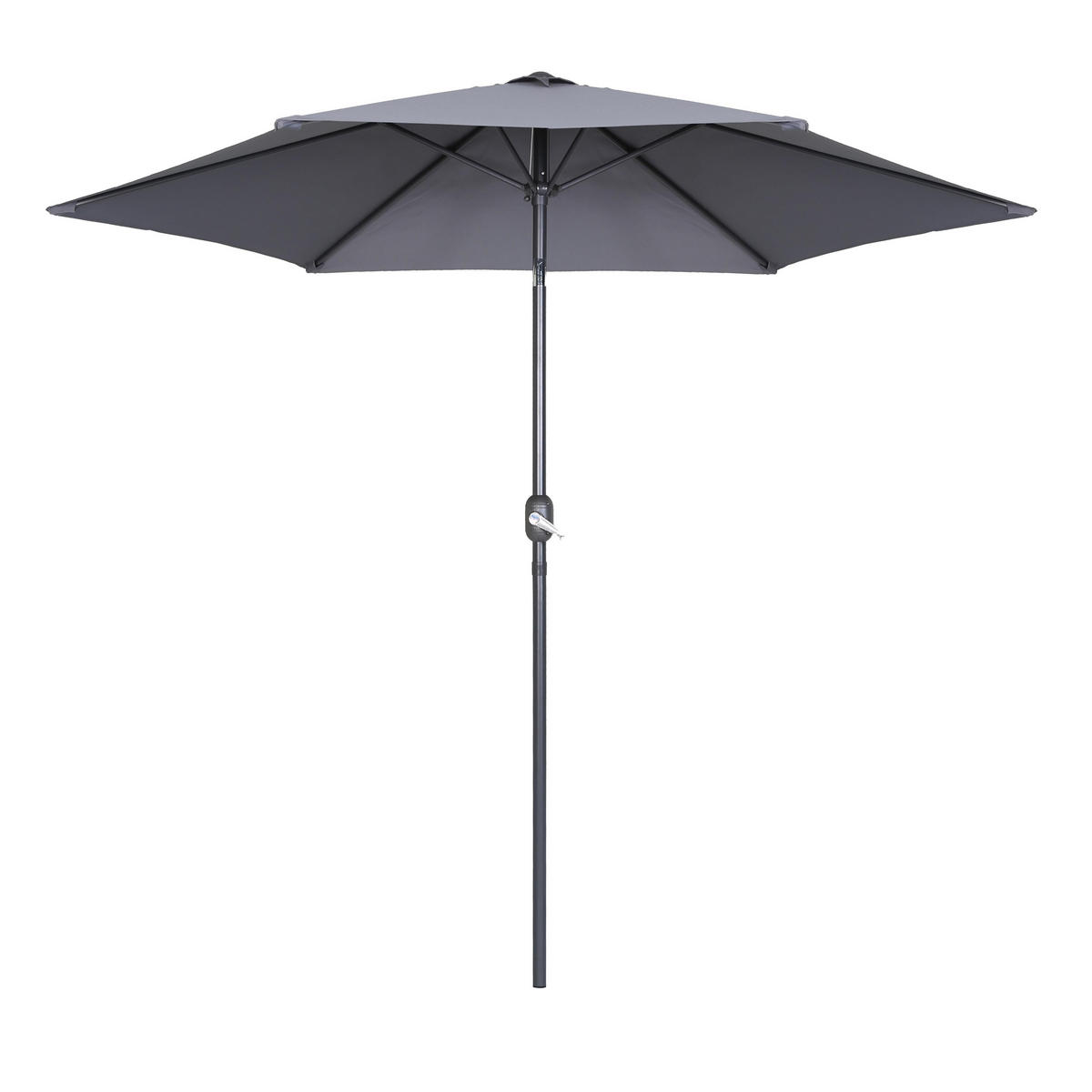 SONNENSCHIRM 3x3m mit 4 Gewichtsplatten, Grau - Grau, Metall (300/300cm) - Oviala