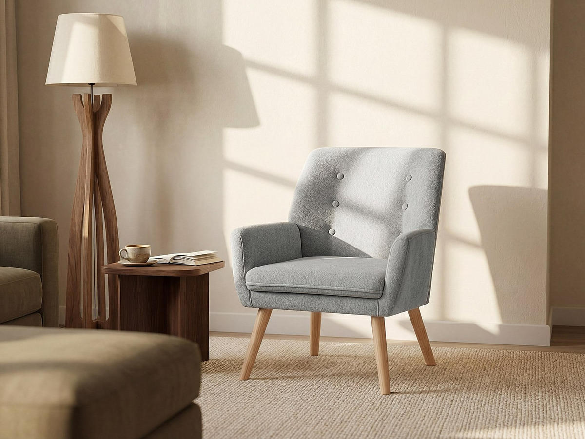 SESSEL mit gerader Rückenlehne - 1 Person - Stoff - Grau - - Grau, Textil (65/79/68cm) - Vente-Unique