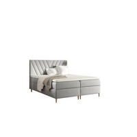 BOXBETT Espen Premium - Hellgrau, Holzwerkstoff/Textil (140/200cm) - Fun Möbel