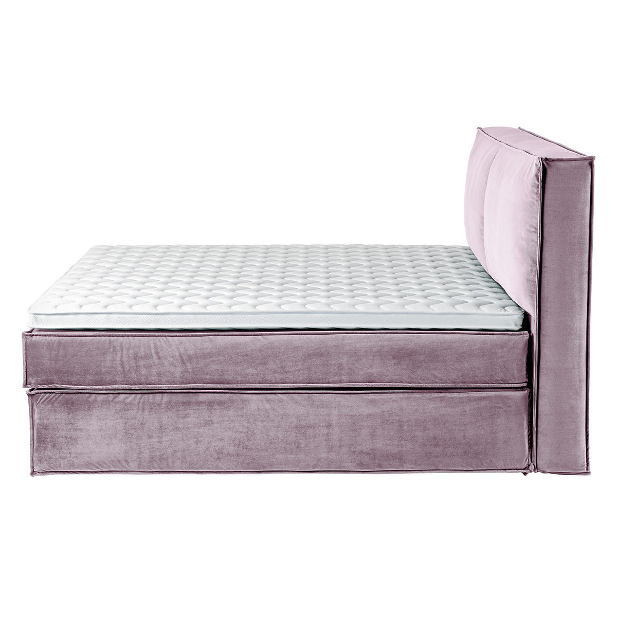 BOXSPRINGBETT mit Kopfteil - Premium - Mauve, Textil (180/200cm) - home24