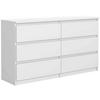 KOMMODE NUDO 138,5/78,5/39cm mit 6 Schubladen Türen Weiß - Weiß, Holzwerkstoff (138.5/78.5/39cm) - MASSENO