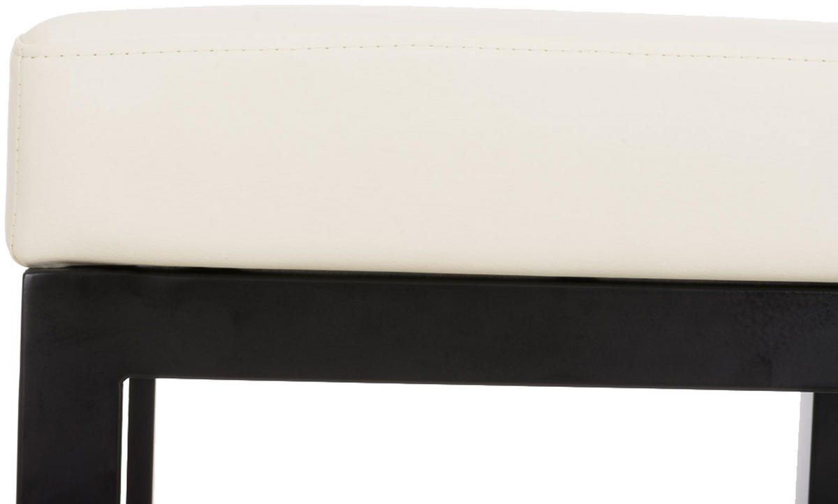 BARHOCKER KIEL Creme Kunstleder Stahl 85 cm Höhe - Creme, Metall (41/85/41cm) - DELUKE
