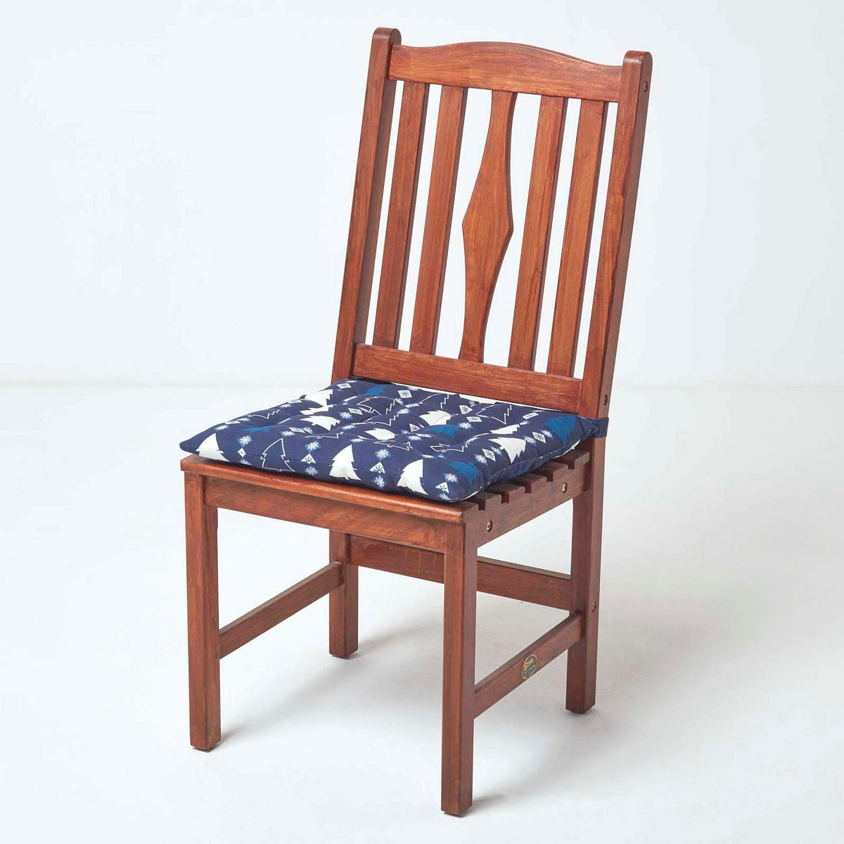 STUHLKISSEN Winterland, blau im 4er-Set 40/40/5 cm - Blau, Textil (40/40/5cm) - Homescapes