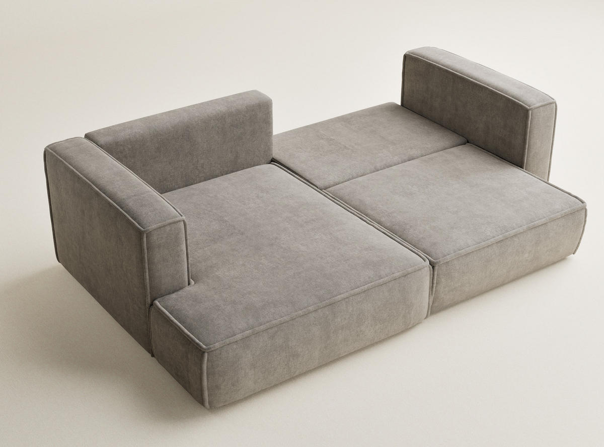 ECKSOFA MIT SCHLAFFUNKTION Velto Braun Webstoff - Schwarz/Braun, Holz/Holzwerkstoff (152/250cm) - Maison de Reve