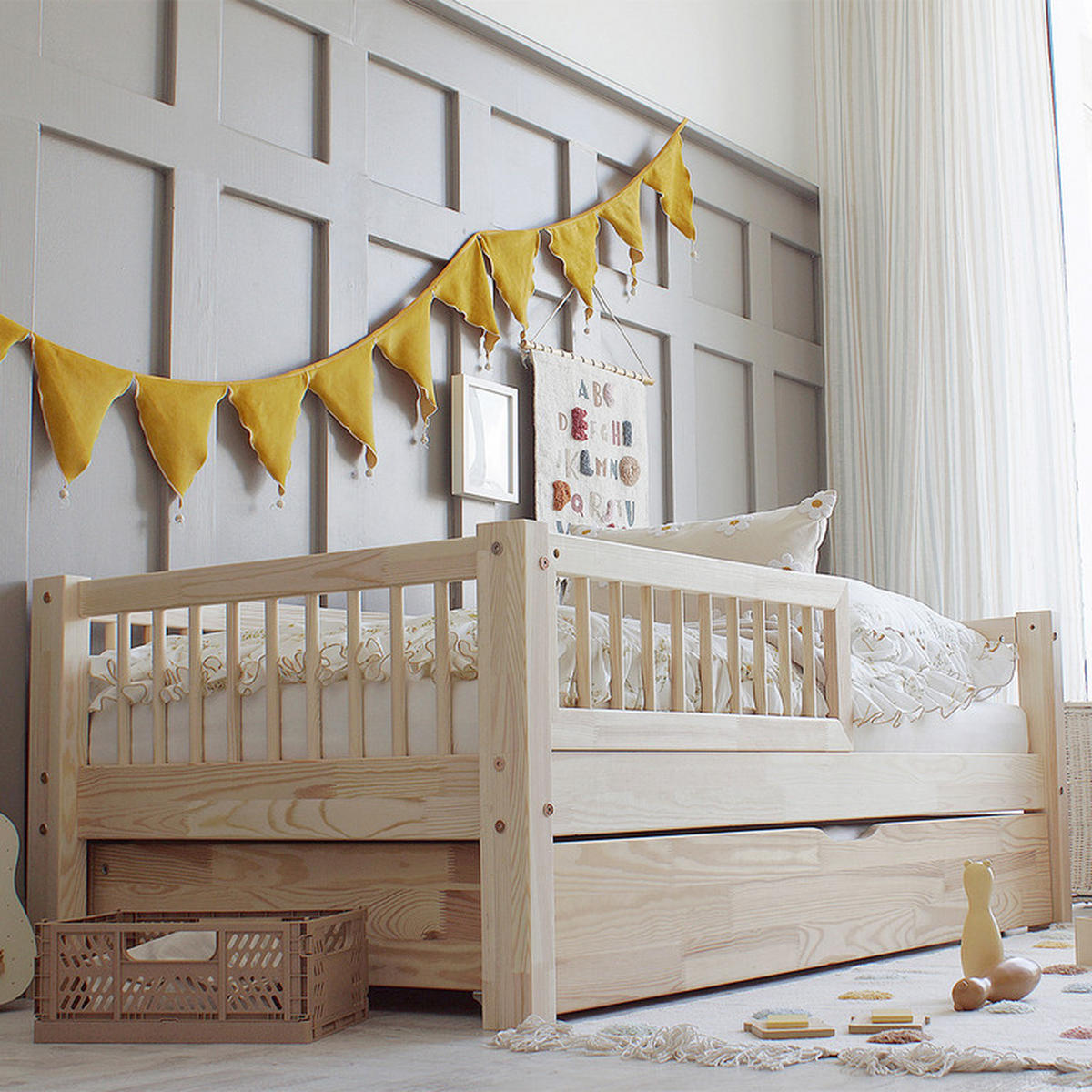 POSTEL 90/190 Adèle Přírodní dřevo - hnědá, dřevo (90/190cm) - Petits-meubles