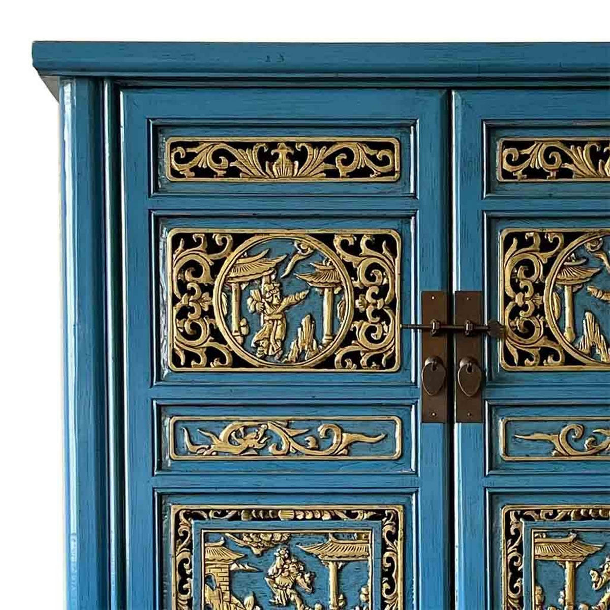 SCHRANK aus Holz 100x43x170 cm - Blau, Holz (100/170/43cm) - Wanderlust