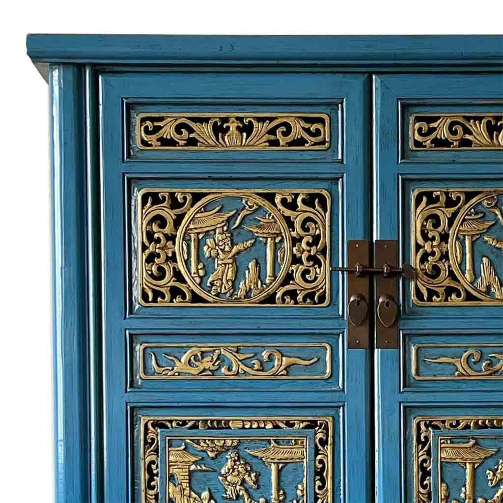 Wanderlust SCHRANK Blau 100cm × 43cm × 170cm
