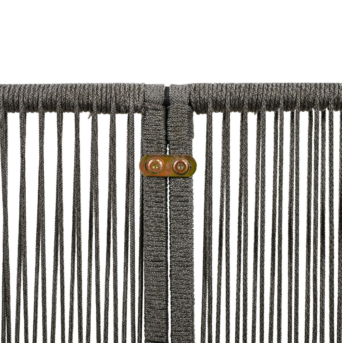GARTEN-LOUNGE-SET 166/60/76 cm mit 3-Sitzer, 2 Sesseln, 2 Tischen aus Eisen, Seil und Glas, Grau - Grau, Metall - Redom