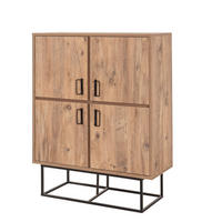 SIDEBOARD Bresov aus Holz Länge 90 cm industriell - Braun, Metall (90/36/115cm) - Concept Usine