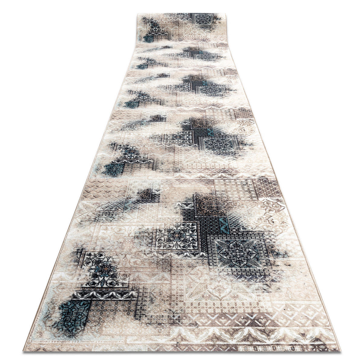 LÄUFER Antirutsch PATCHWORK 67/320 cm - Beige, Textil (67/320cm) - rugsX
