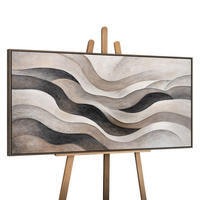 GEMÄLDE Sandwellen Schattenfugenrahmen Grau 140x70 cm - Grau, Holz (140/70cm) - YS-art gallery