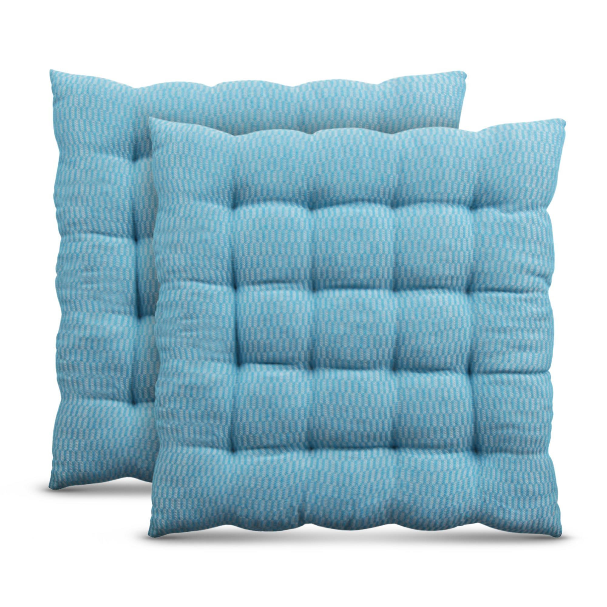 SITZKISSEN Lissabon 40x40cm Türkis 2er Pack - Türkis, Textil (40/40/6cm)