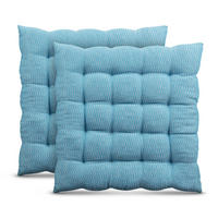 SITZKISSEN Lissabon 40x40cm Türkis 2er Pack - Türkis, Textil (40/40/6cm)
