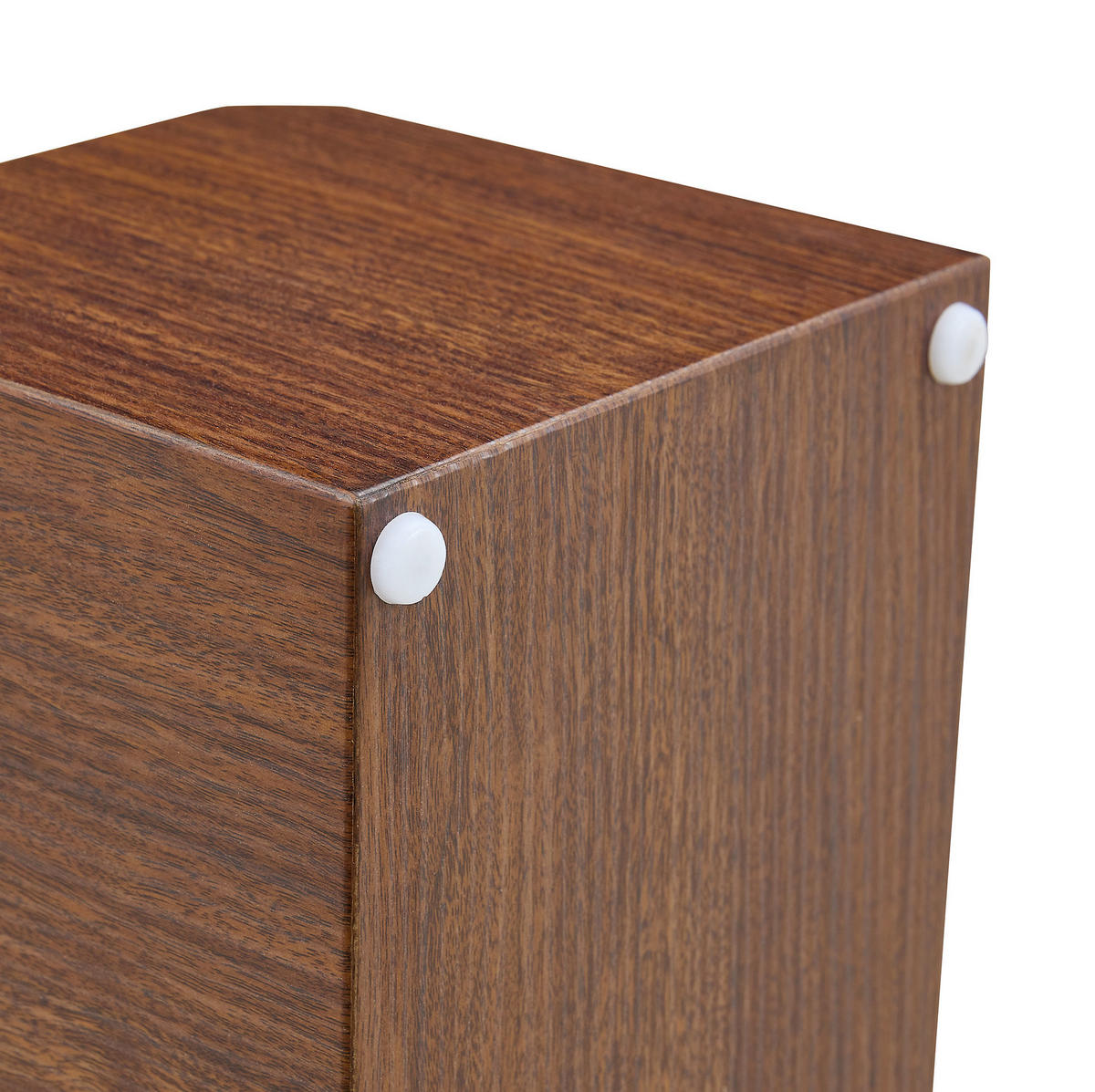 COUCHTISCH-SET aus MDF 61x61x30 cm und Sicherheitsglas in Nussbaum/Weiß, 2-teilig, mit zwei Ebenen - Nussbaumfarben, Holzwerkstoff (61/61/30cm) - IVMEU
