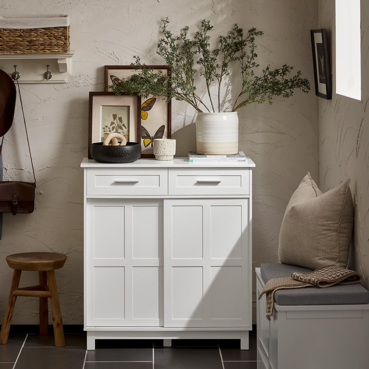 KOMMODE Weiß - Weiß, Holzwerkstoff (80/85/40cm) - SoBuy
