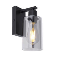 LED WANDLEUCHTE Glas Grau Rauchoptik - Grau, Glas (10/23/15cm) - Globo Lighting