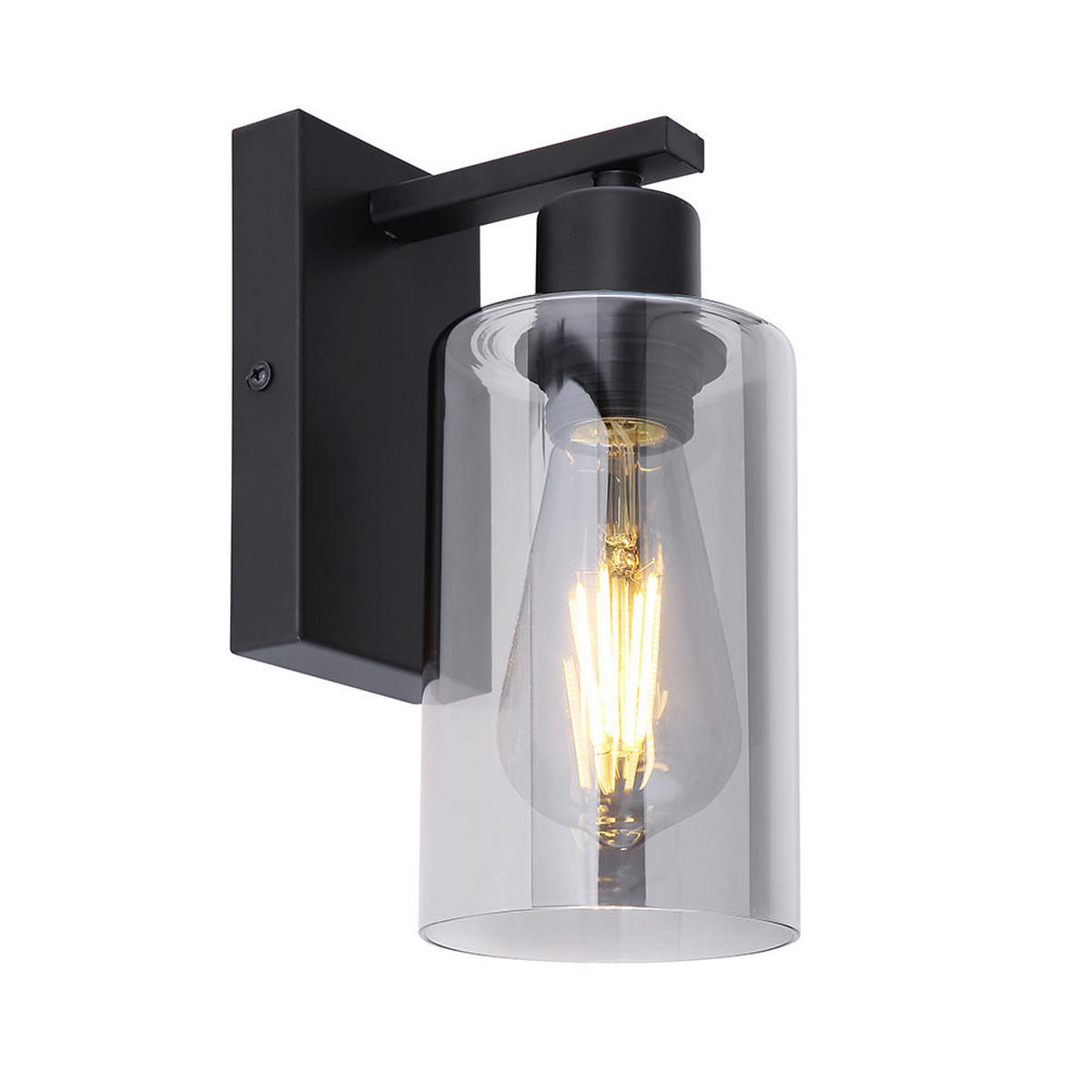 WANDLEUCHTE Glas rauchgrau matt 2er Set - Grau, Glas (10/23/15cm) - Globo Lighting