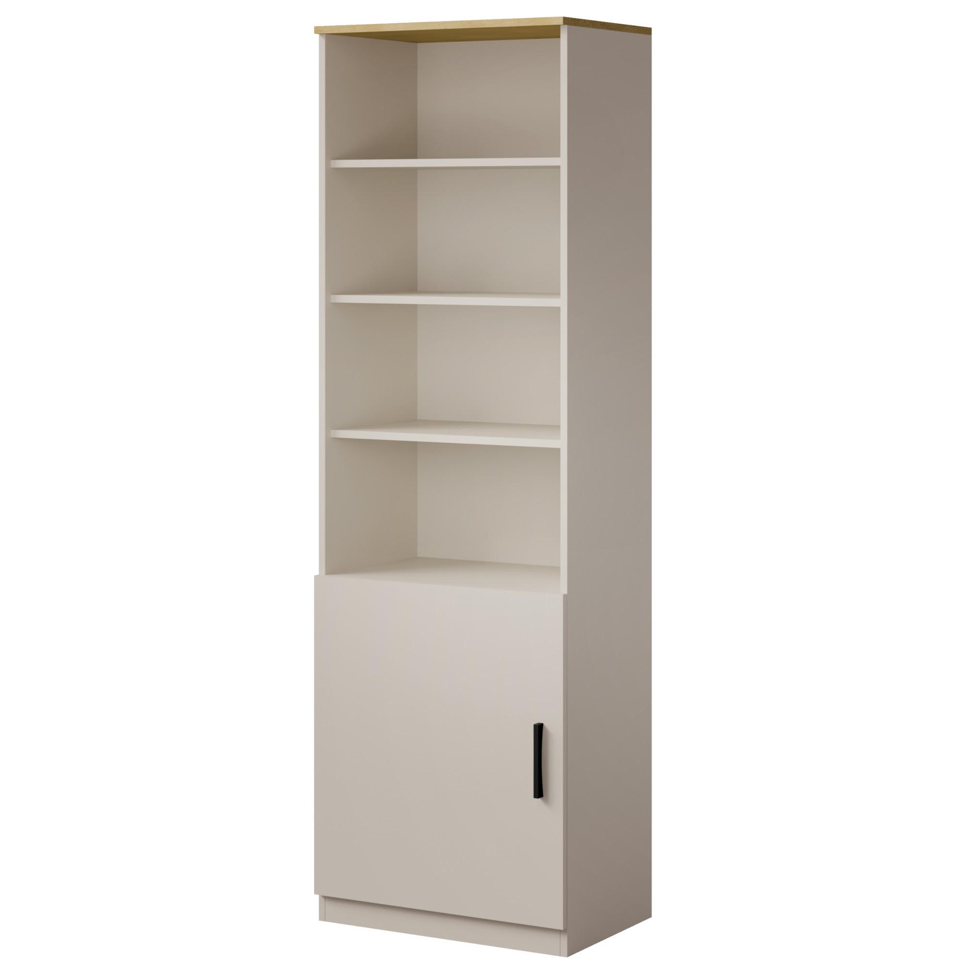 REGAL Billz 1D 60 Kaschmir/Eiche Cremona - Kaschmir/Schwarz, Holzwerkstoff/Kunststoff (60/190/40cm) - mzm24