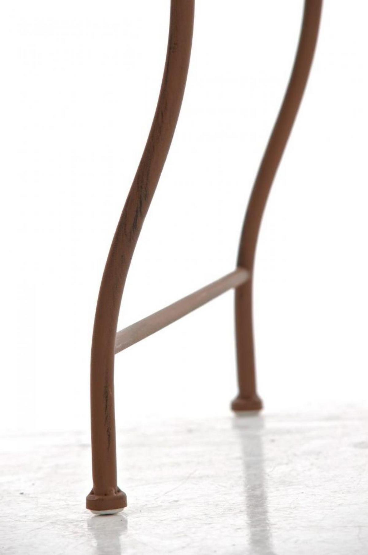 GARTENTISCH eckig 49/45/46 cm Metall Antik Braun - Braun, Metall (45/49/46cm) - CLP