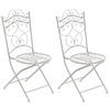 GARTENSTÜHLE Indi - 2er Set - antik weiß - Weiß, Metall (40/50/92cm) - TPFGarden