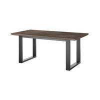 ESSTISCH M18 Thermo Oak & Anthrazit 160/77/81 cm - Graubraun, Holzwerkstoff (81/160/77cm) - Livojo