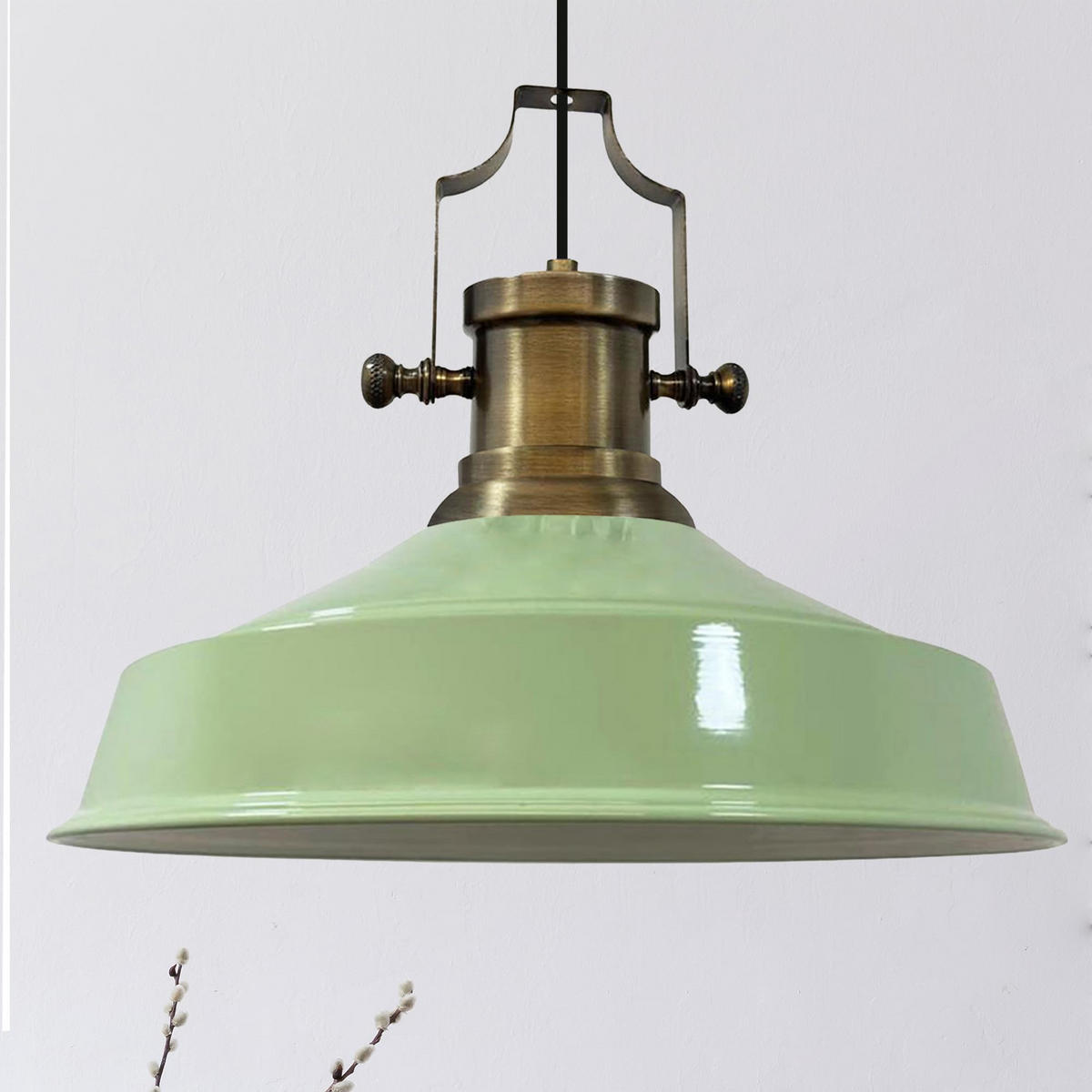 HÄNGELAMPE Asletl Industrial 40/36 cm - Mintgrün, Metall (40/36cm) - Bamyum