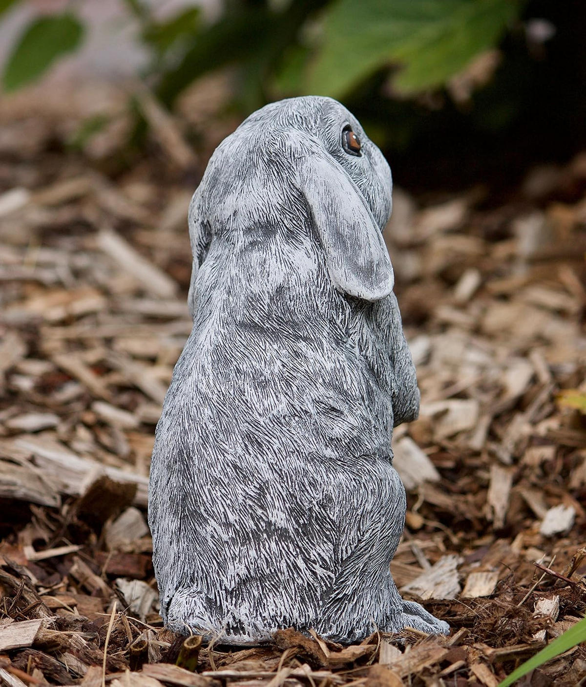 STEINFIGUR Hase Kaninchen Widder Balduin, Frostfest - Grau, Stein (9/20/10cm) - stoneandstyle