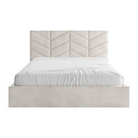 BETT mit Bettkasten - 2 Personen - Stoff - Cremefarben - - Creme, Textil (200/200cm) - Vente-Unique